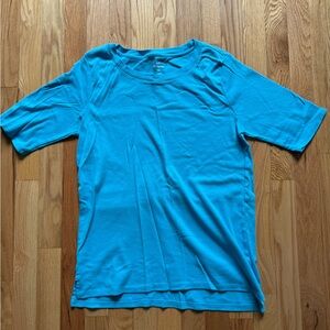 Croft & Barrow 100% cotton casual light blue Crew Neck Tee womens medium